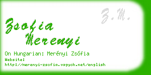zsofia merenyi business card